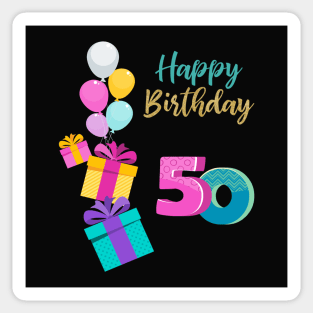 Happy 50th Birthday Sticker